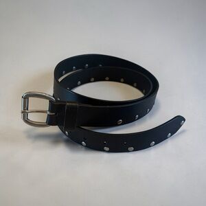 Lane Bryant ac.cents Black Genuine Leather Studded Belt Women’s Size 18/20